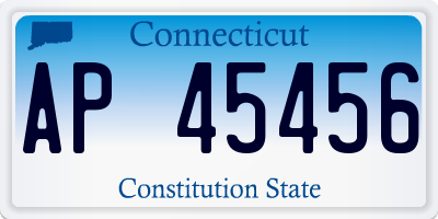 CT license plate AP45456