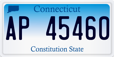 CT license plate AP45460