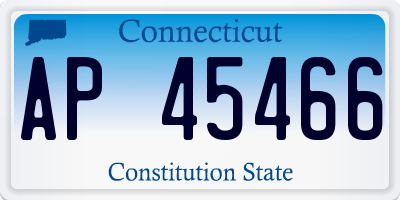 CT license plate AP45466