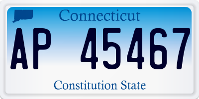 CT license plate AP45467