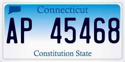 CT license plate AP45468