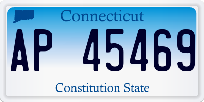 CT license plate AP45469