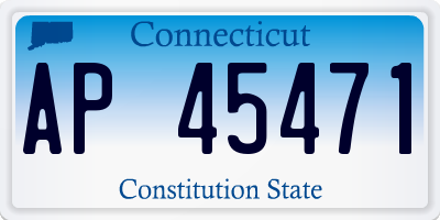 CT license plate AP45471