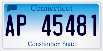 CT license plate AP45481