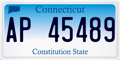CT license plate AP45489
