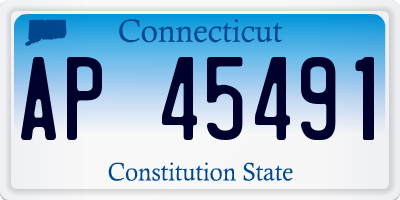 CT license plate AP45491