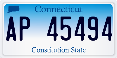 CT license plate AP45494