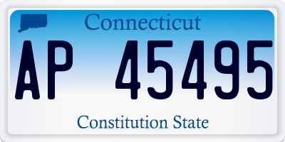 CT license plate AP45495