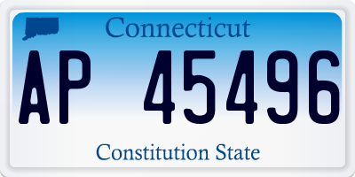 CT license plate AP45496