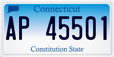 CT license plate AP45501