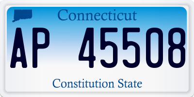 CT license plate AP45508