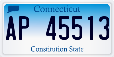 CT license plate AP45513