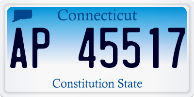 CT license plate AP45517