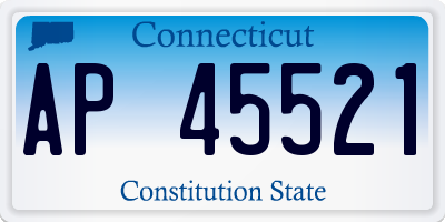 CT license plate AP45521