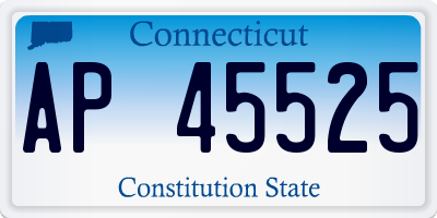 CT license plate AP45525