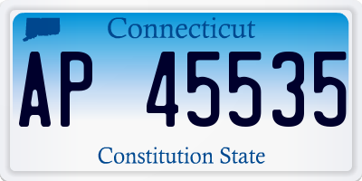 CT license plate AP45535