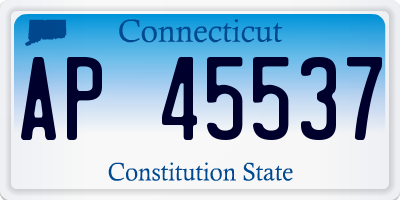 CT license plate AP45537