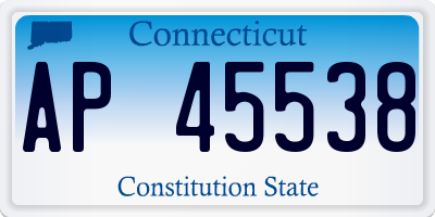CT license plate AP45538