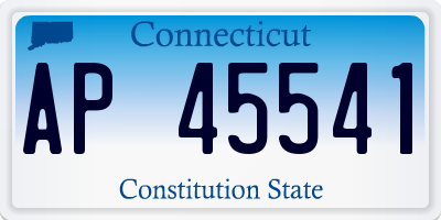 CT license plate AP45541