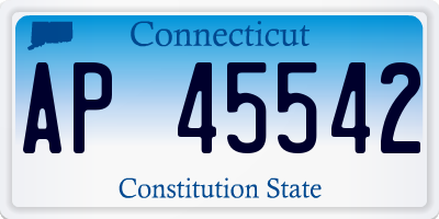 CT license plate AP45542