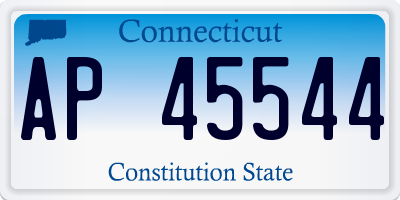 CT license plate AP45544