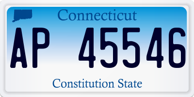 CT license plate AP45546