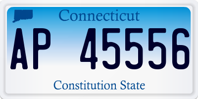 CT license plate AP45556