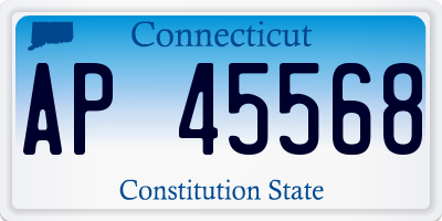 CT license plate AP45568