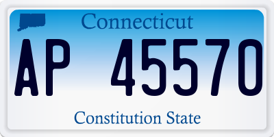 CT license plate AP45570