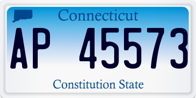 CT license plate AP45573