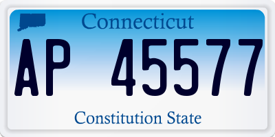 CT license plate AP45577