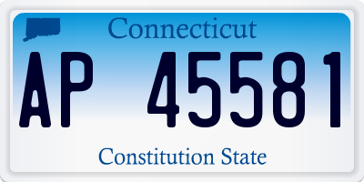 CT license plate AP45581