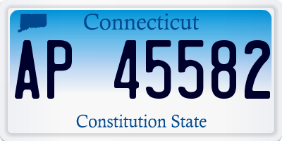CT license plate AP45582