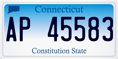 CT license plate AP45583