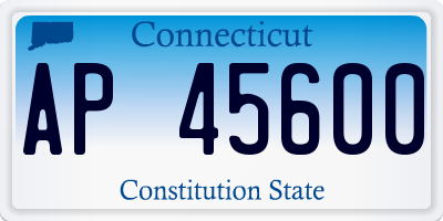 CT license plate AP45600