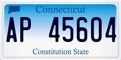 CT license plate AP45604
