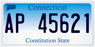 CT license plate AP45621
