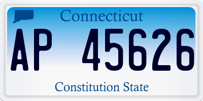CT license plate AP45626
