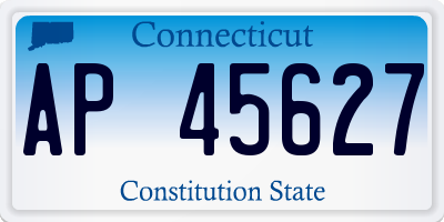 CT license plate AP45627