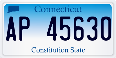 CT license plate AP45630