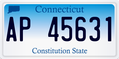 CT license plate AP45631