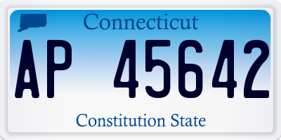 CT license plate AP45642