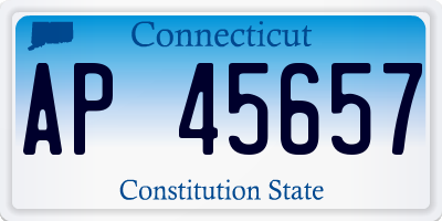 CT license plate AP45657