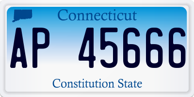 CT license plate AP45666