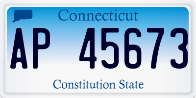CT license plate AP45673