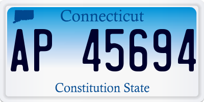 CT license plate AP45694