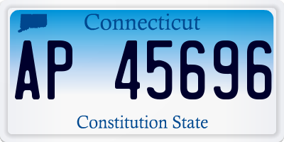 CT license plate AP45696