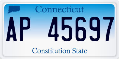 CT license plate AP45697