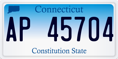 CT license plate AP45704