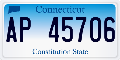 CT license plate AP45706